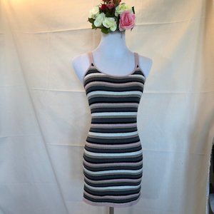 Stripes!  Cozy knit tank mini dress!